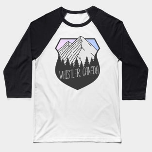 Whistler, Canada Mountain Crest Sunset Baseball T-Shirt